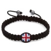 Shamballa Style Bracelet Union Jack Crystal Ball